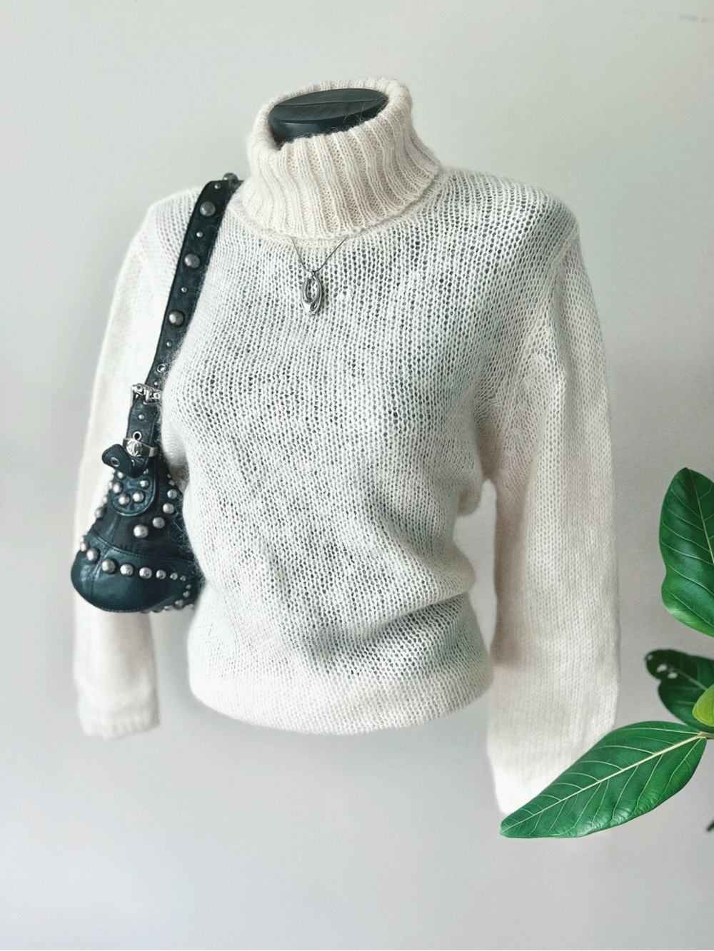 2003 Vintage Jessica/Sears | Cream Mohair Turtleneck